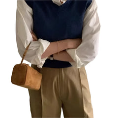 Women Vintage Suede Leather Shoulder Bag