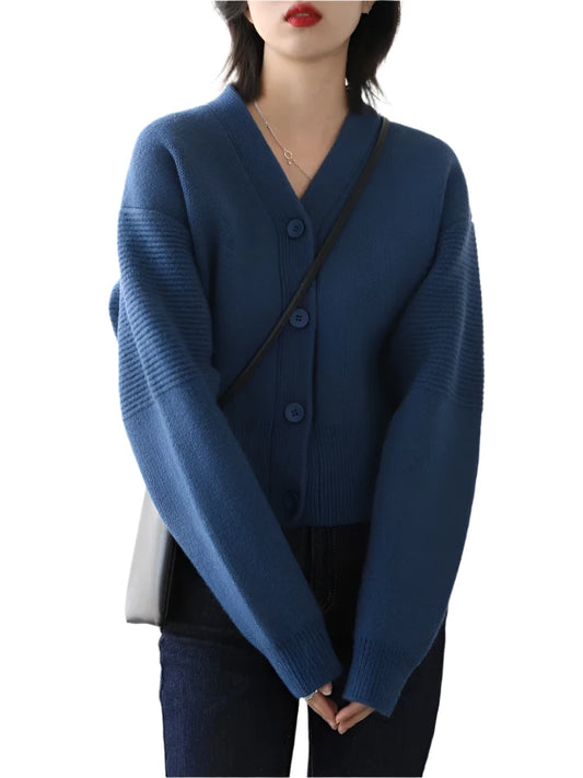 Women Short Long Sleeve Cardigan
