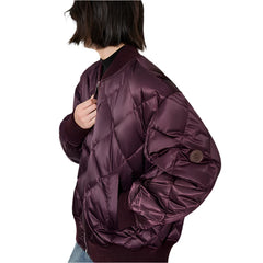 Women Quilted Bomber Jacket