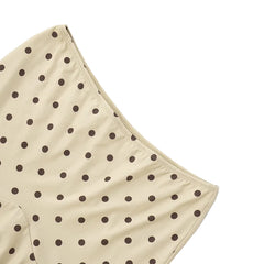 Women Polka Dot Long Skirt | Sleeveless Vest Top | Pleated Skirt Set | Office Dress Set