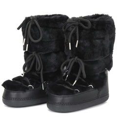 Women Warm Long Fur Snow Boots | Ski Boots | Winter Boots | Mid-calf Boots