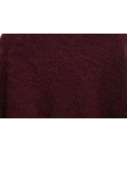 Women Burgundy Loose Pullover | Oversized Sweater