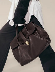 Women Large Capacity Leather Retro Handbag