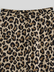Women Vintage Leopard Print Pants | Cheetah Print Trousers | Cheetah Trousers | Lightweight