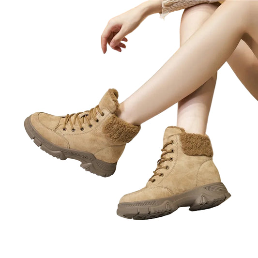 Women Genuine Leather Snow Boots | Winter Shoes | Non-Slip Ankle Boots