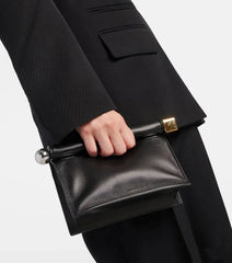 Women Leather Rolled-Up Clutch Bag | Versatile | Folding Clutch | Chain Single-Shoulder Bag | Crossbody Bag