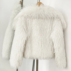Short Mongolian Fur Coat | Women Luxury Cropped Fur Coat | Warm | Winter