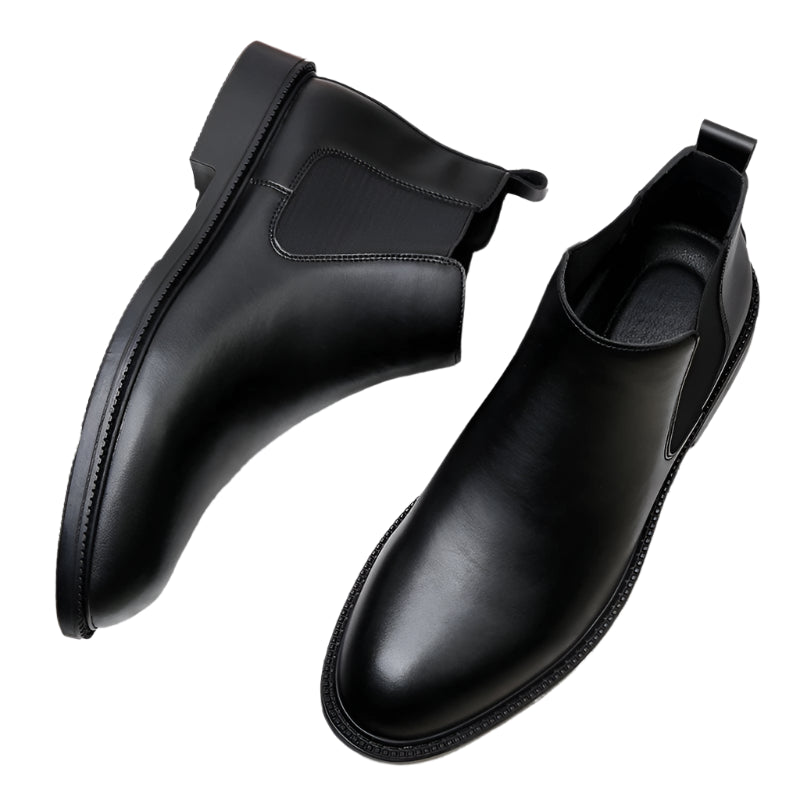 Men British Chelsea Boots | Leather Ankle Boots Men British Chelsea Boots | Leather Ankle Boots