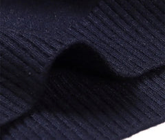 Men Pure Wool Sweater | Polo Knitted Pullover | Warm