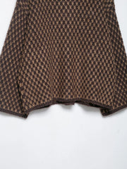 Women Oversized Knitted Jacket | Large Collar | Street Style | Geometric Pattern