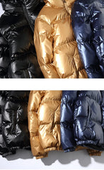 Unisex Metallic Warm Winter Jacket | Thick Waterproof Puffer Jacket | Windproof Jacket