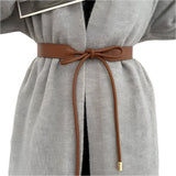 Women Adjustable Leather Lace-up Belt | Dress Belt | Coat Belt