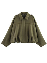 Women Vintage Oversize Bomber Jacket | Loose Jacket