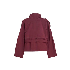 Women Belted Cropped Trench Coat | Autumn | Casual Stand Collar Coat