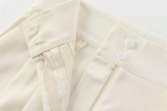 Women Sleeveless V-Neck Top With Belt Straight Pants Set | Top Trouser Suit | 2 Piece Set