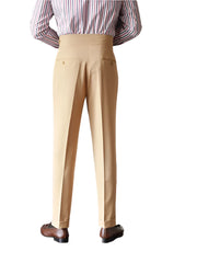 Men Naples Trousers | Belt-up High Waist Slim Pants | Business Casual Straight Pants
