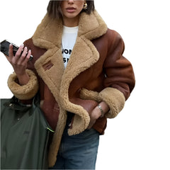 Women Brown Fur Jacket | Shearling Jacket