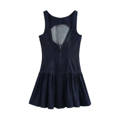 Women Denim Dress | Backless Mini Dress | Evening Dress