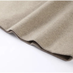 Women Shawl Collar Woolen Coat With Belt | Loose Long Sleeve | Overcoat | Winter Coat