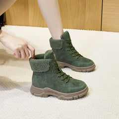 Women Genuine Leather Snow Boots | Winter Shoes | Non-Slip Ankle Boots