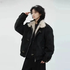 Unisex Bomber Jacket | Thick Wool Inner | Parka Retro Jacket