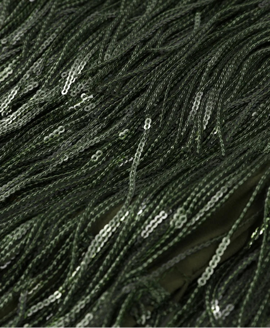 Women Beaded Tassel Long Skirt | Loose | High Waist | Y2K | Party Wear