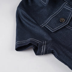 Women Retro High Waisted Top | Denim Top | Y2k