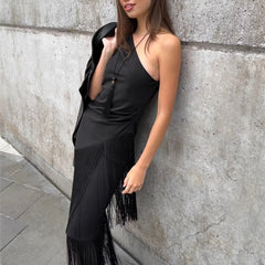 Women Tassel Top | Y2k | One Shoulder | Asymmetrical Fringed Hem Top | Summer
