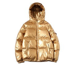 Unisex Metallic Warm Winter Jacket | Thick Waterproof Puffer Jacket | Windproof Jacket