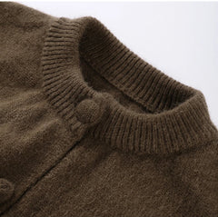 Women Knitted Sweater | Round Neck | Long Sleeve Sweater | Single Breasted