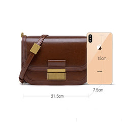 Women Vintage Genuine Leather Flap Bag