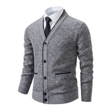 Men's Knitted V-Neck Wool Sweater