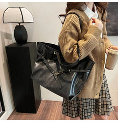 Women Tote Bag | Retro Leather Shoulder Handbag | Y2K Handbag