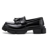 Men Leather Tassel Shoes | Luxury Loafers Black | Dress Shoes