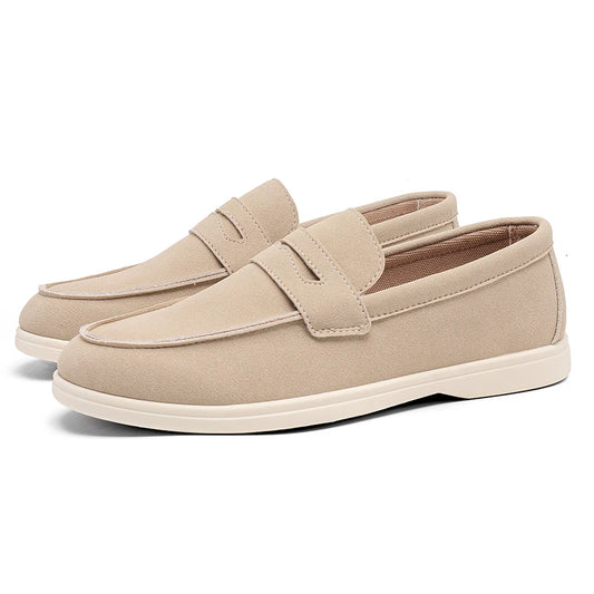 Men Summer Suede Loafers | Breathable Flats | Driving Shoes