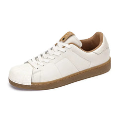 Men Vintage White leather Sneakers