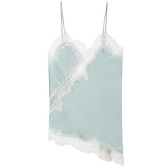 Women Asymmetrical Slip Top | Lace Tank Top | Cami | Y2K | Sleeveless | Backless Camisole