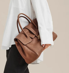 Women Large Capacity Leather Retro Handbag