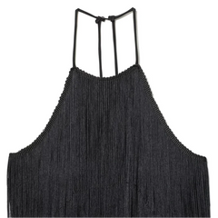 Women Long Tassel Top | Halter Neck | Sleeveless | Backless