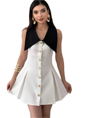 Women V-Neck Mini Dress | Sleeveless | Summer | Elegant | Party Dress
