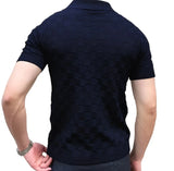 Men Vintage Plaid Jacquard Knitted Top | Men Polo T Shirt | Golf Polo Shirt