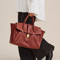 Women Large Capacity Leather Retro Handbag