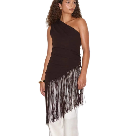 Women Tassel Top | Y2k | One Shoulder | Asymmetrical Fringed Hem Top | Summer