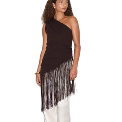 Women Tassel Top | Y2k | One Shoulder | Asymmetrical Fringed Hem Top | Summer