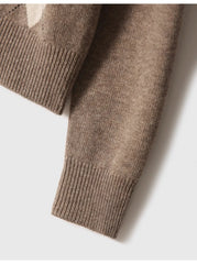 Women Argyle Cashmere Knitted Cardigan | Diamond Check Sweater | Wool