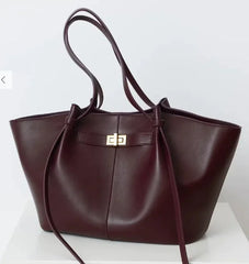 Women Large-Capacity Hand Bag | Metal Lock | Tote Bag | Shoulder Bag