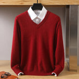 Men Cashmere V-Neck Pullover | Cashmere Knitted Sweater