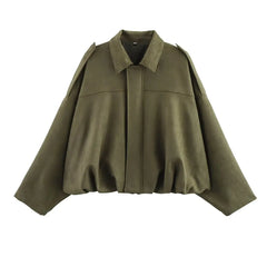 Women Vintage Oversize Bomber Jacket | Loose Jacket