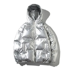 Unisex Metallic Warm Winter Jacket | Thick Waterproof Puffer Jacket | Windproof Jacket