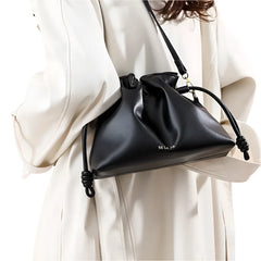 Women Leather Crossbody Bucket Bag